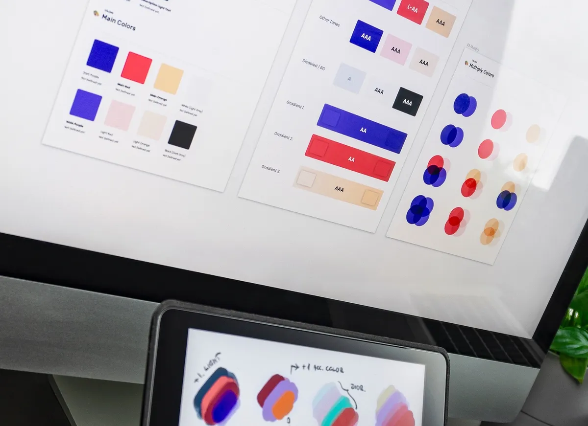 Screenshot showing a design system