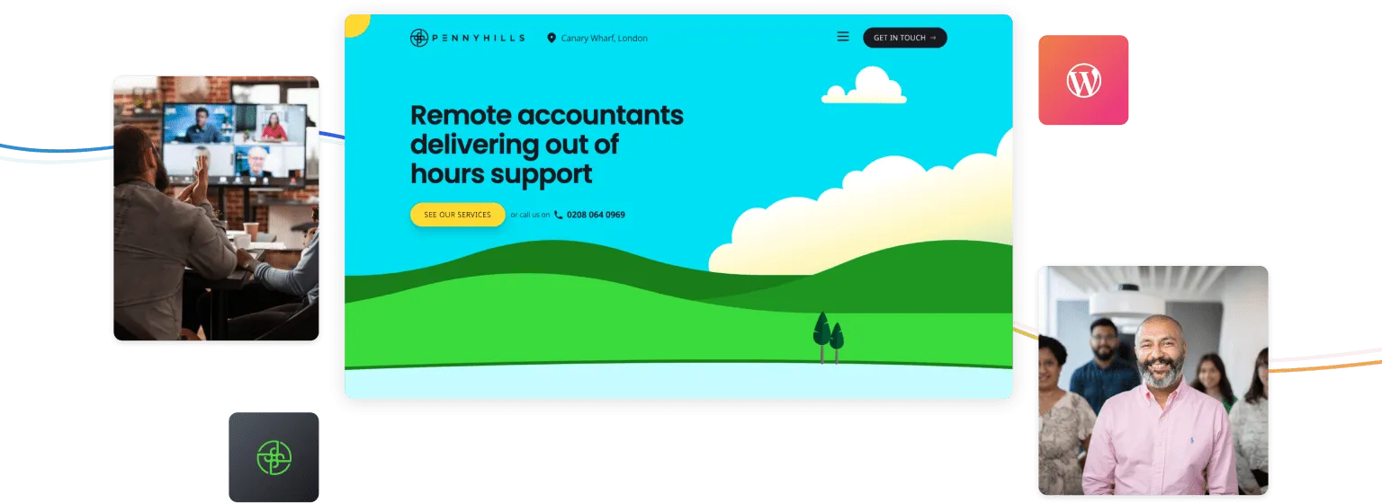 Screenshot showing Pennyhills homepage