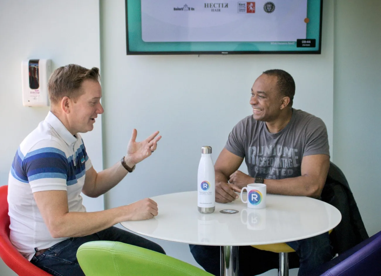 Photo of a meeting happening in our studio